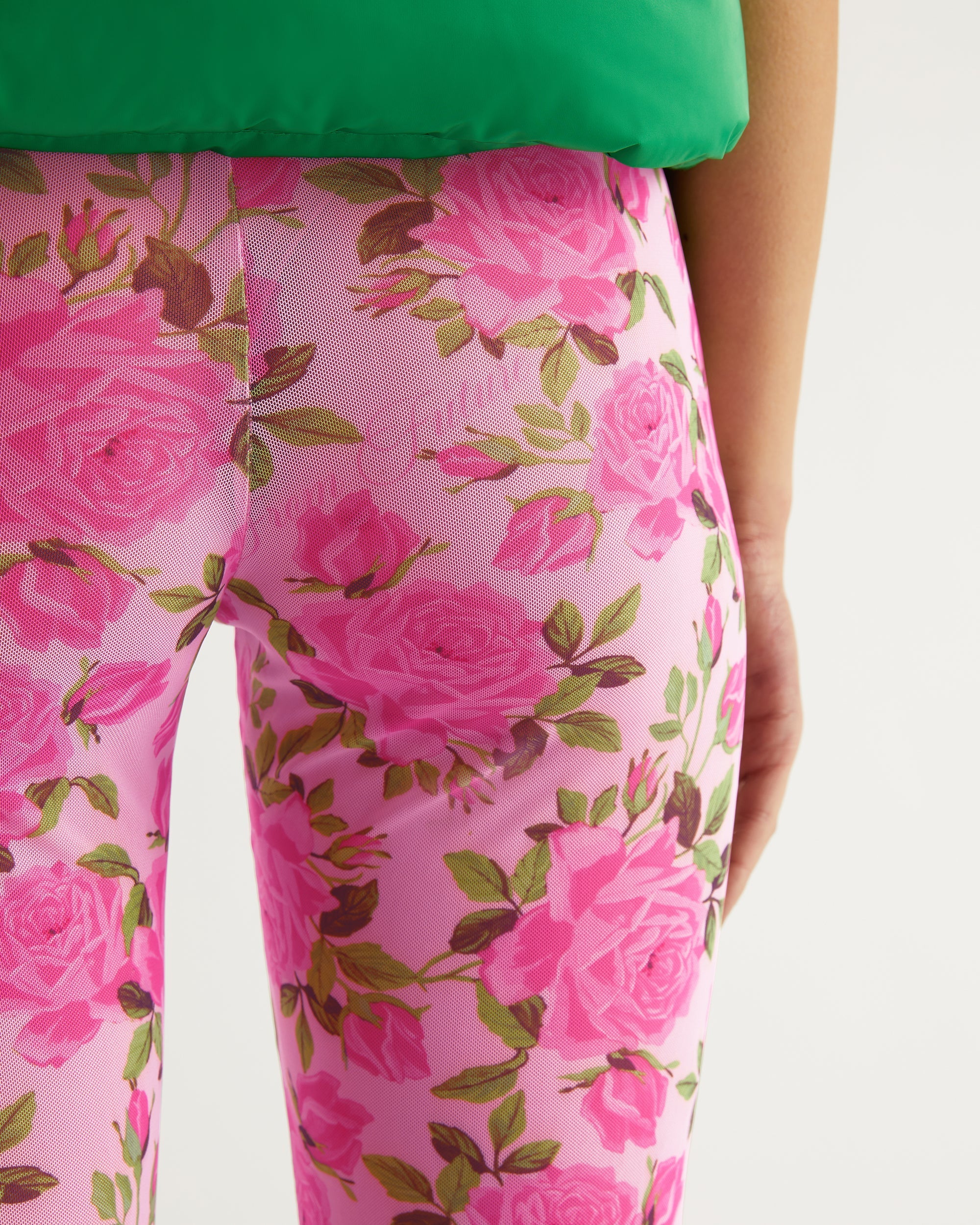 Pantalon flare à imprimé fleuri - Big Roses