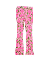Pantalon flare à imprimé fleuri - Big Roses