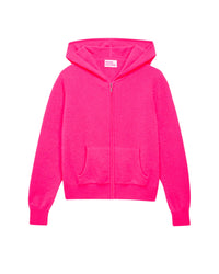 Hoodie court zippé classique en cachemire - Holiday Pink