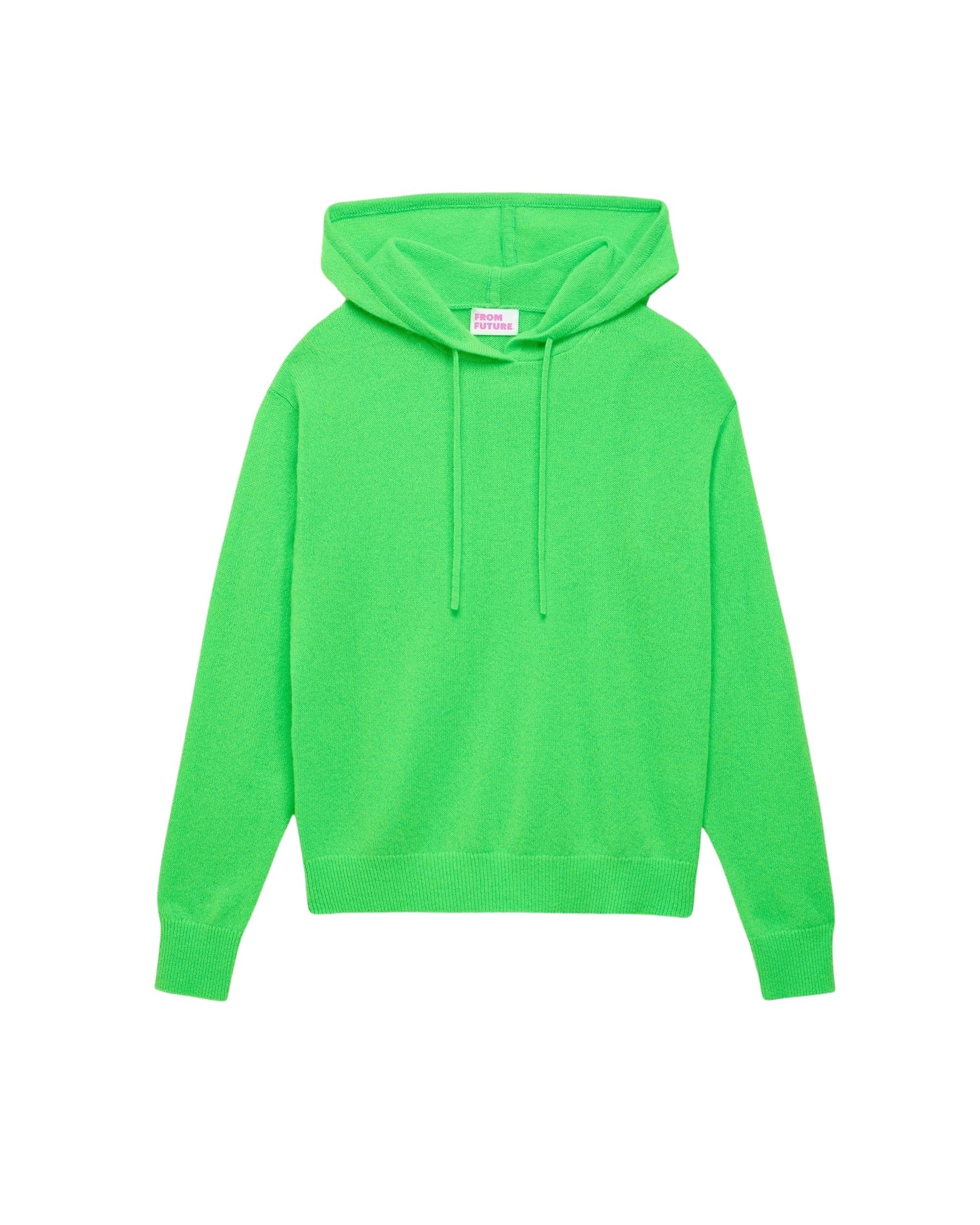 Hoodie oversize en cachemire - Neon Green