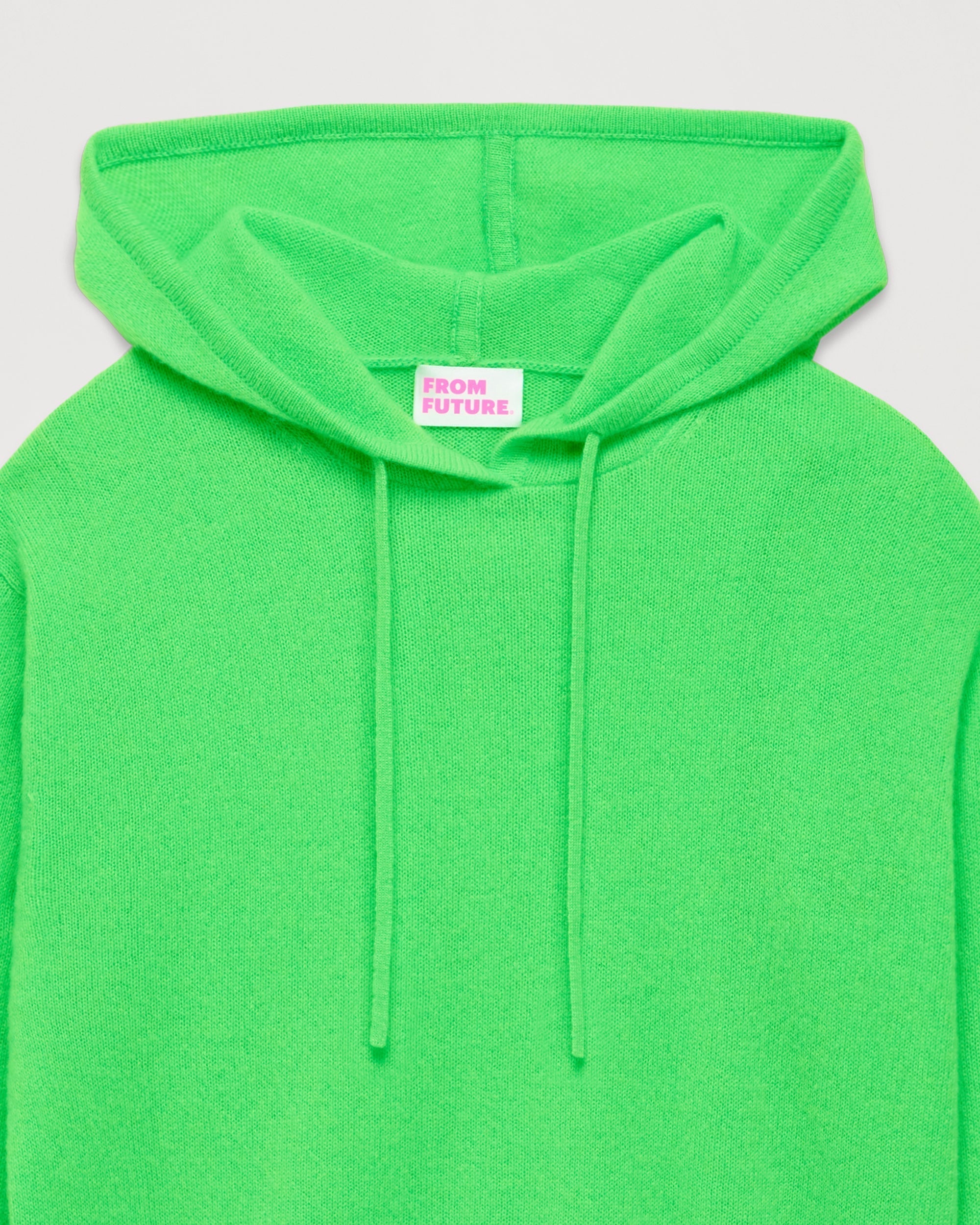 Hoodie oversize en cachemire - Neon Green