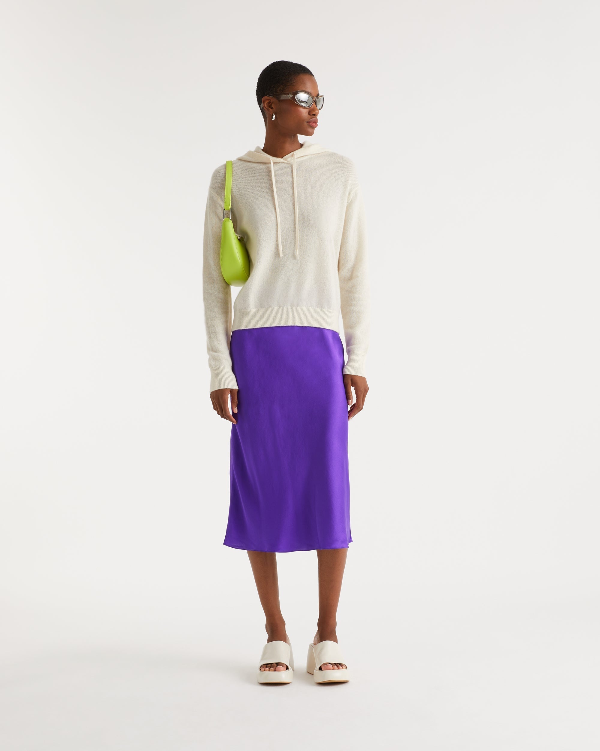 Hoodie oversize Beach Motel en cachemire - Ecru