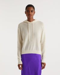 Hoodie oversize Beach Motel en cachemire - Ecru
