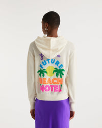 Hoodie oversize Beach Motel en cachemire - Ecru