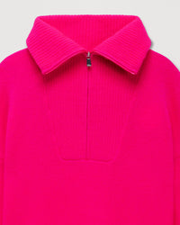 Pull oversize à col camionneur en cachemire - Beach Pink