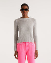 Pull court en cachemire - Neon Green