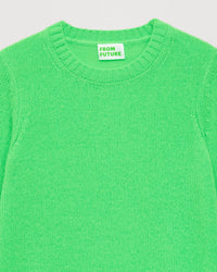 Pull court en cachemire - Neon Green