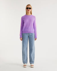 Pull à manches contrastées en cachemire - Holiday Lilac