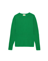 T-shirt Light à col rond et fente en cachemire - Summer Green