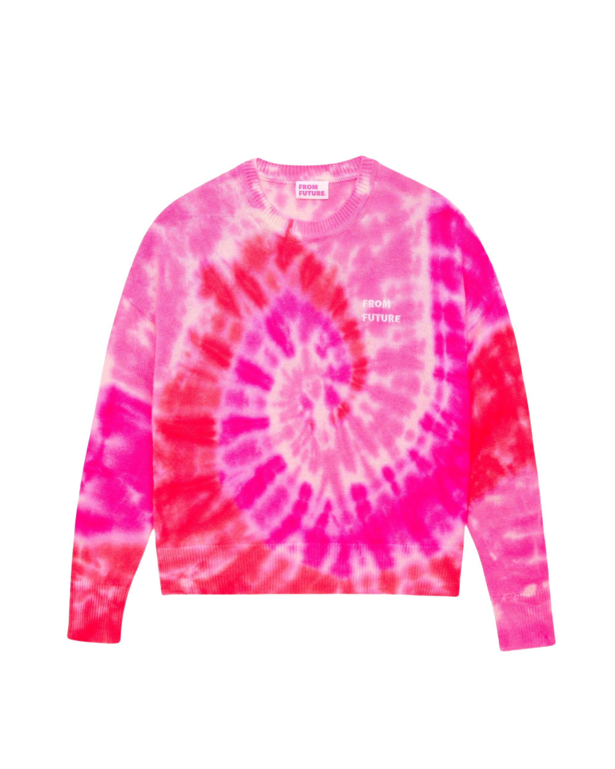Pull Tie and dye multicolore From Future en cachemire - Tie & Dye Pink