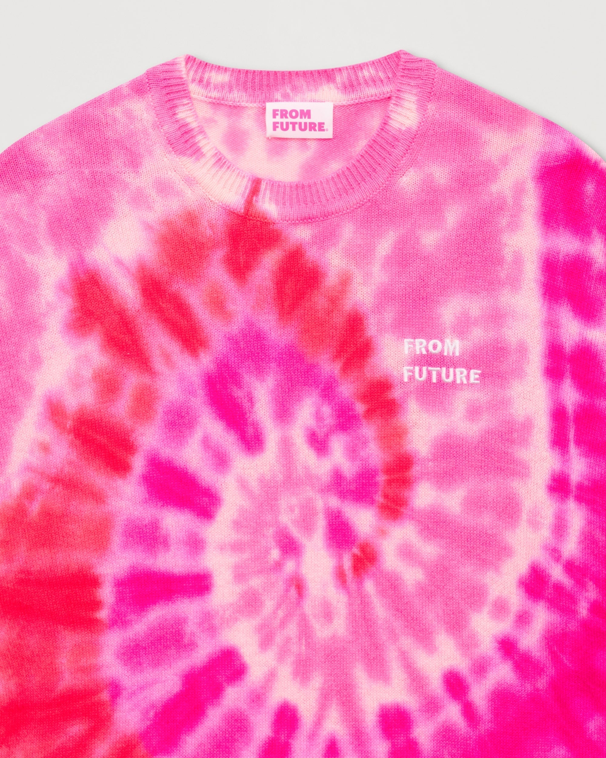 Pull Tie and dye multicolore From Future en cachemire - Tie & Dye Pink