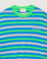 Pull marinière tricolore fromfuture en cachemire - Light Heather Gray