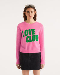 Pull Love club Light en cachemire - Party Pink