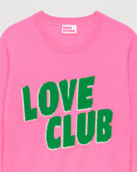Pull Love club Light en cachemire - Party Pink