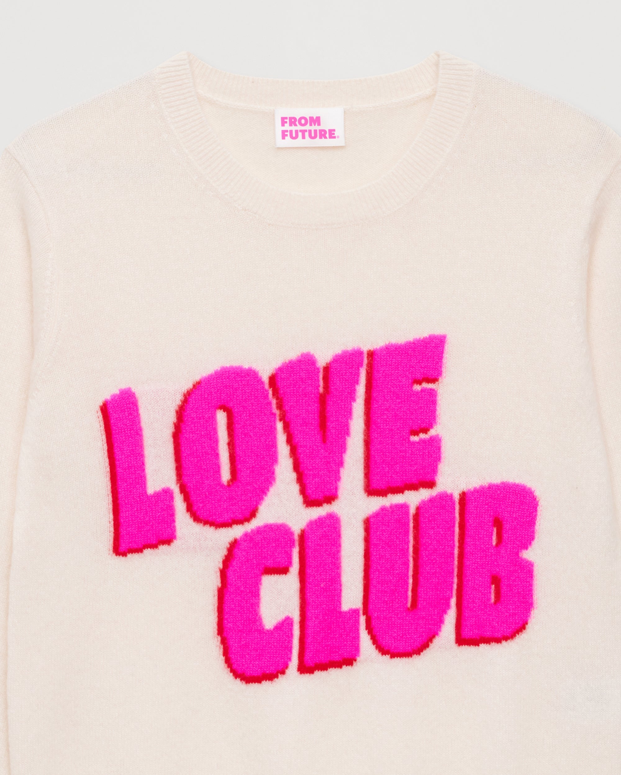 Pull Love club Light en cachemire - Ecru