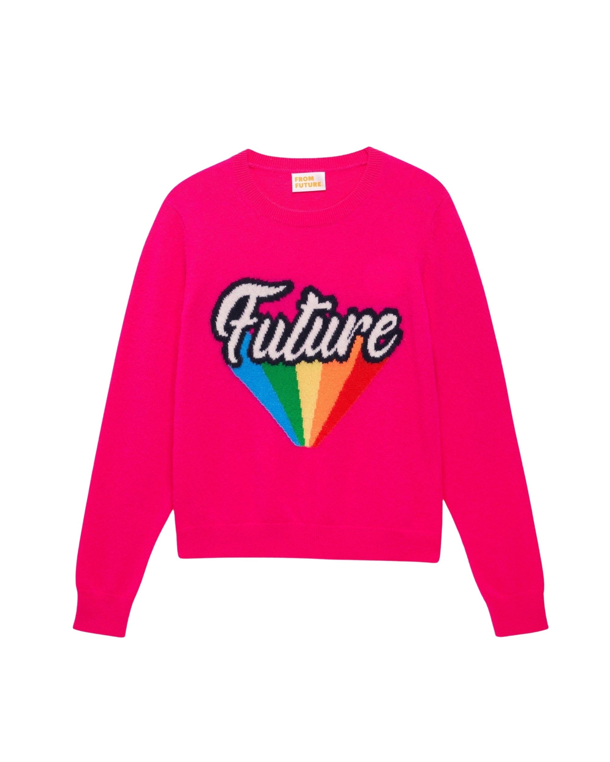 Pull Future Arc en ciel en cachemire - Beach Pink