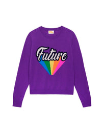 Pull Future Arc en ciel en cachemire - Neon Purple