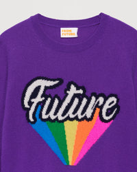 Pull Future Arc en ciel en cachemire - Neon Purple