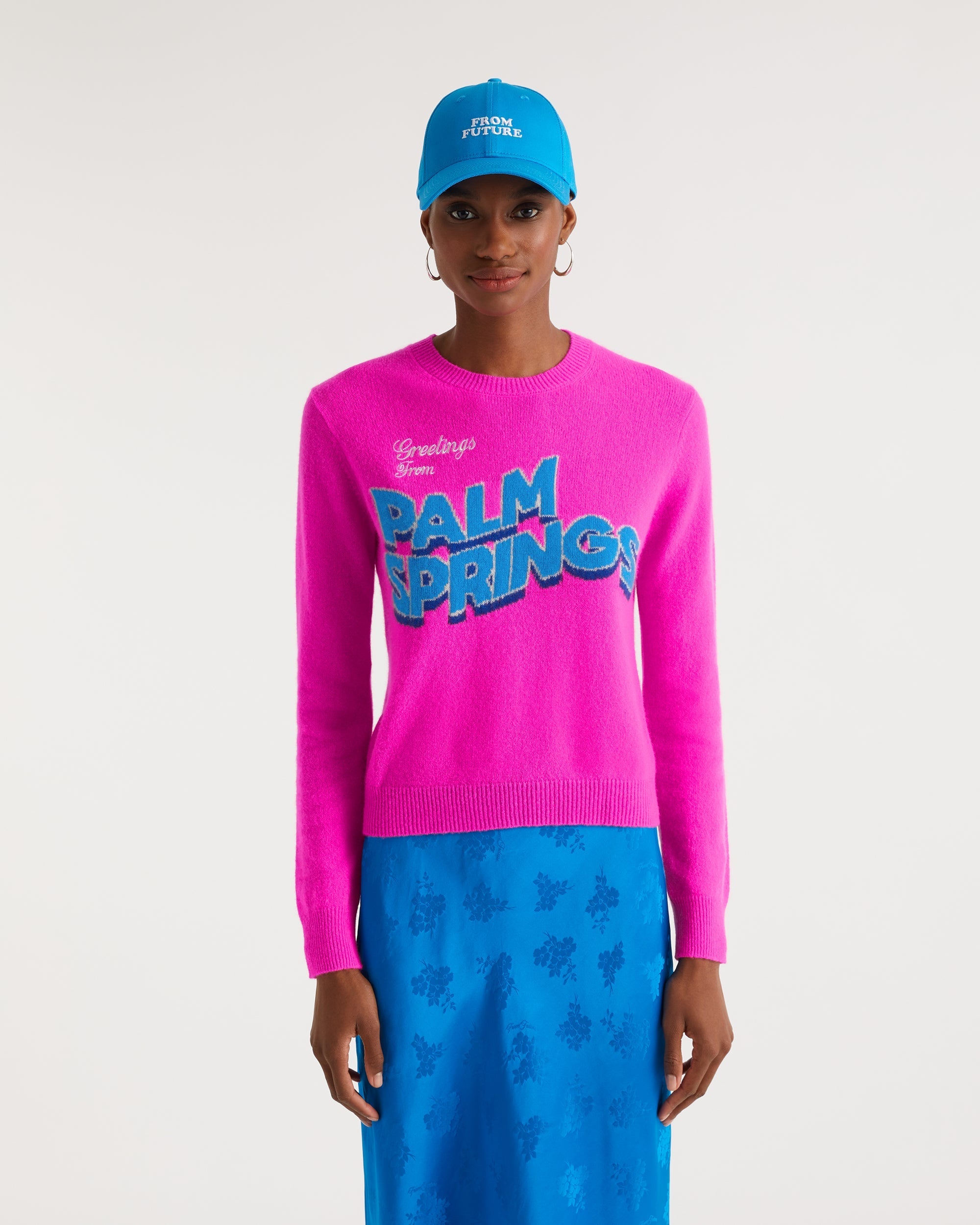 Pull Greeting From Palm Beach Light en cachemire - Summer Fuchsia