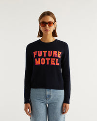 Pull Future motel Light en cachemire - Navy