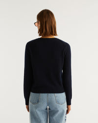Pull Future motel Light en cachemire - Navy