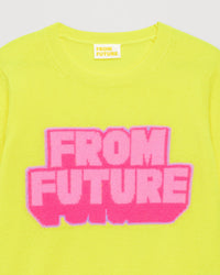 Pull From future tricolore Light en cachemire - Neon Yellow
