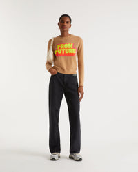 Pull From future tricolore Light en cachemire - Summer Camel