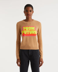 Pull From future tricolore Light en cachemire - Summer Camel