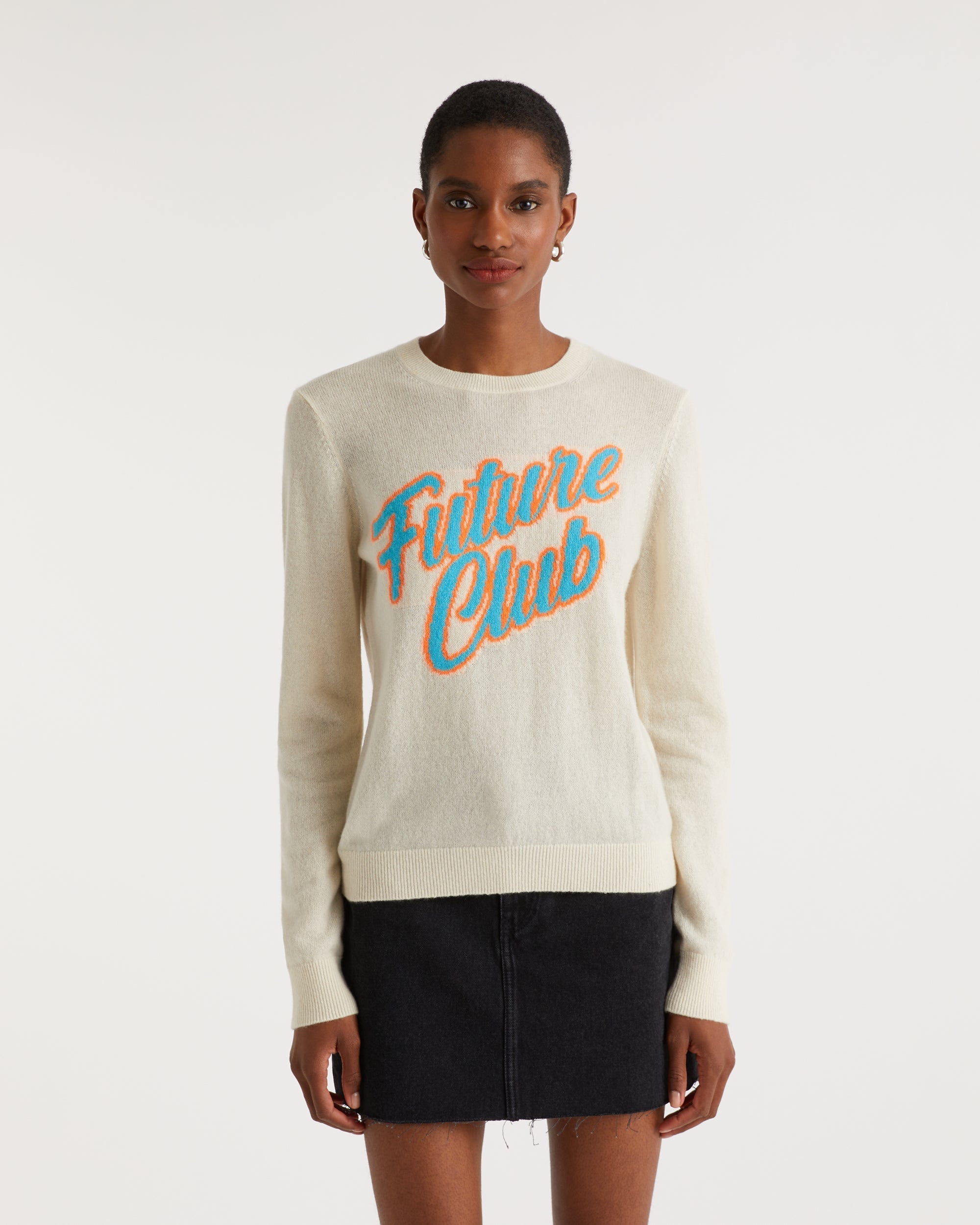 Pull Future club Light en cachemire - Ecru