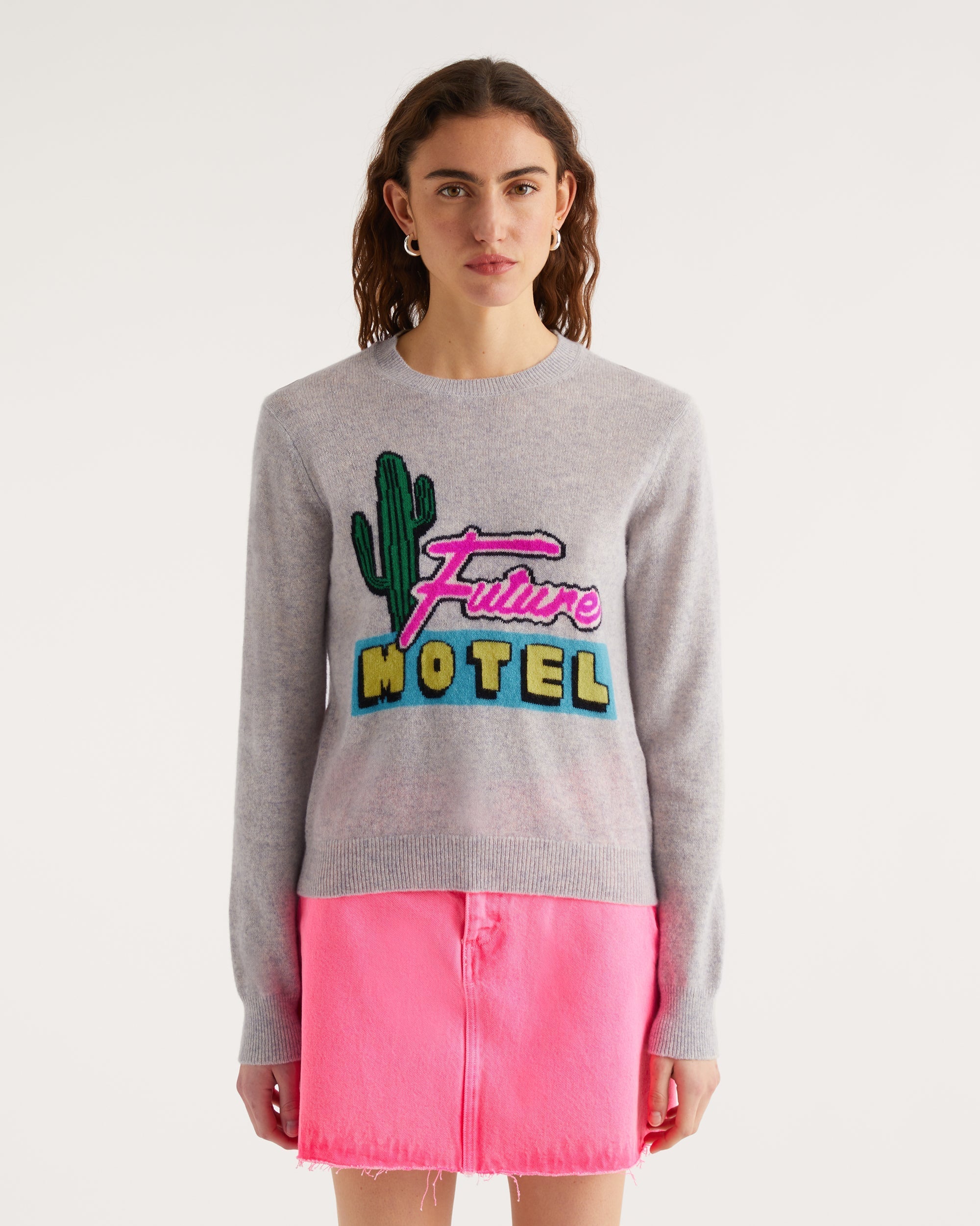 Pull From future motel Light en cachemire - Light Heather Gray
