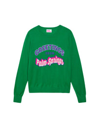Pull Greeting From Palm Springs en laine mérinos - Summer Green