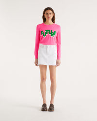 Pull Future bicolore en laine mérinos - Holiday Pink