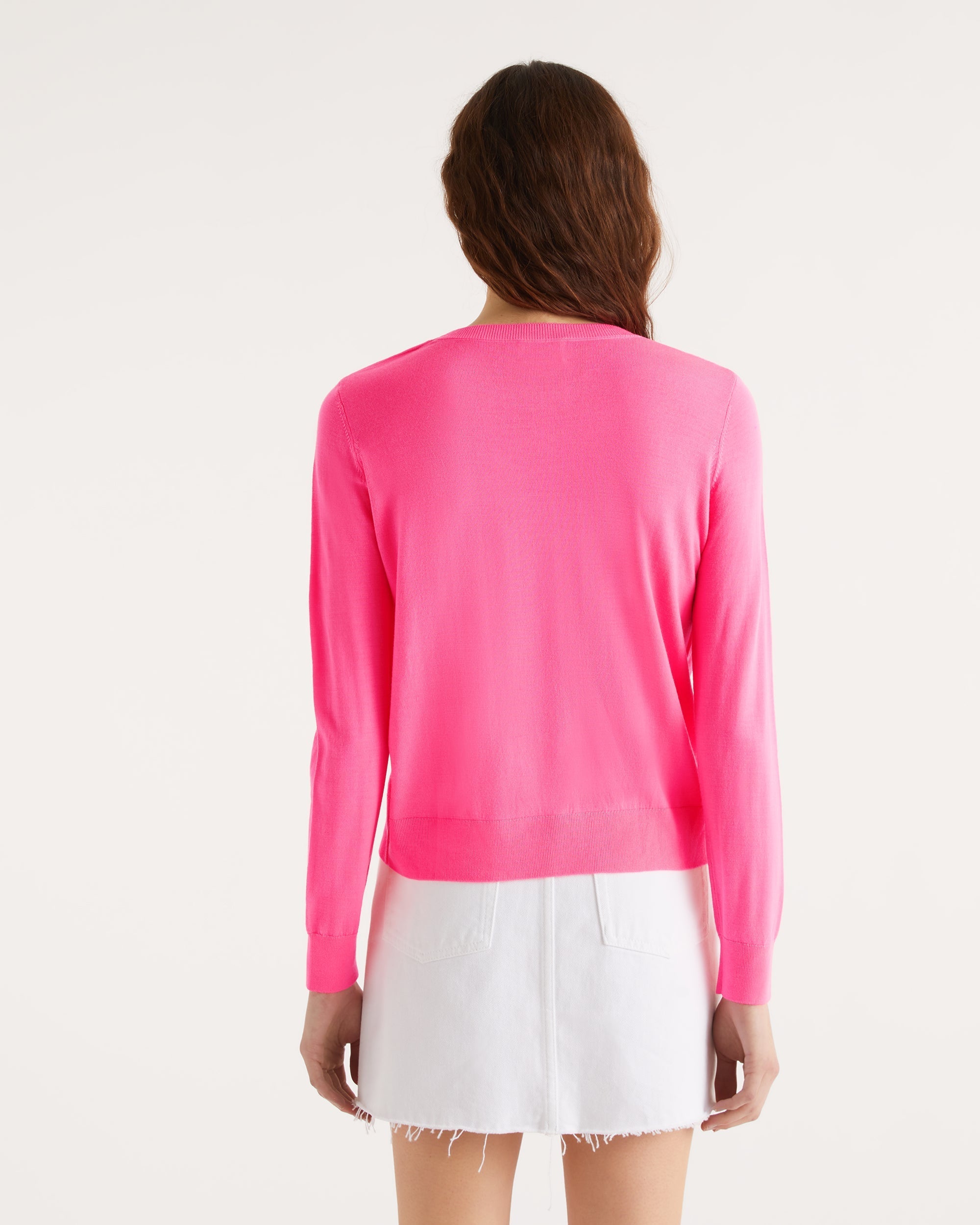 Pull Future bicolore en laine mérinos - Holiday Pink
