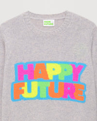 Pull Happy Future multicolore en cachemire - Light Heather Gray