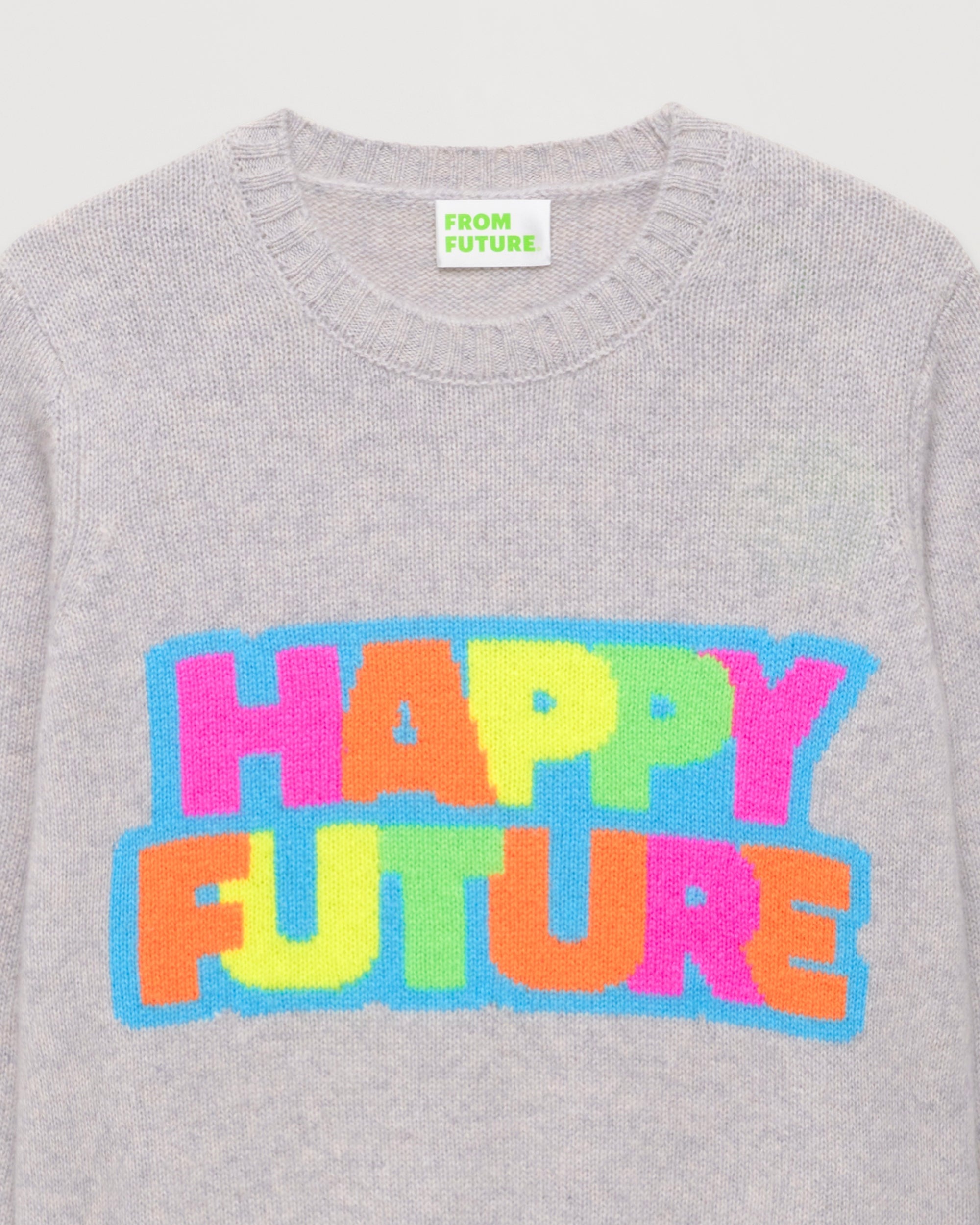 Pull Happy Future multicolore en cachemire - Light Heather Gray