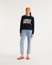 Pull Happy Future multicolore en cachemire - Light Heather Gray