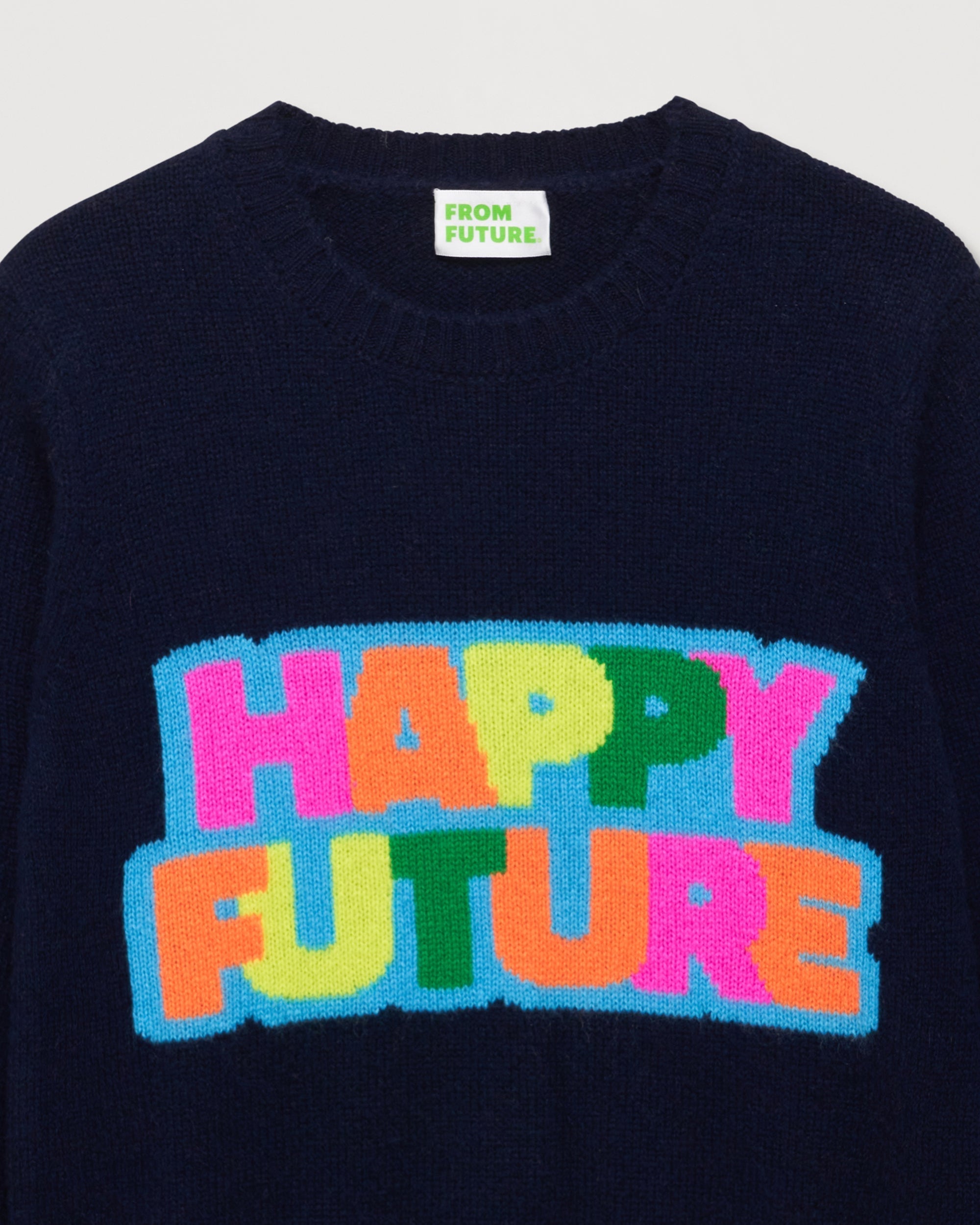 Pull Happy Future multicolore en cachemire - Navy