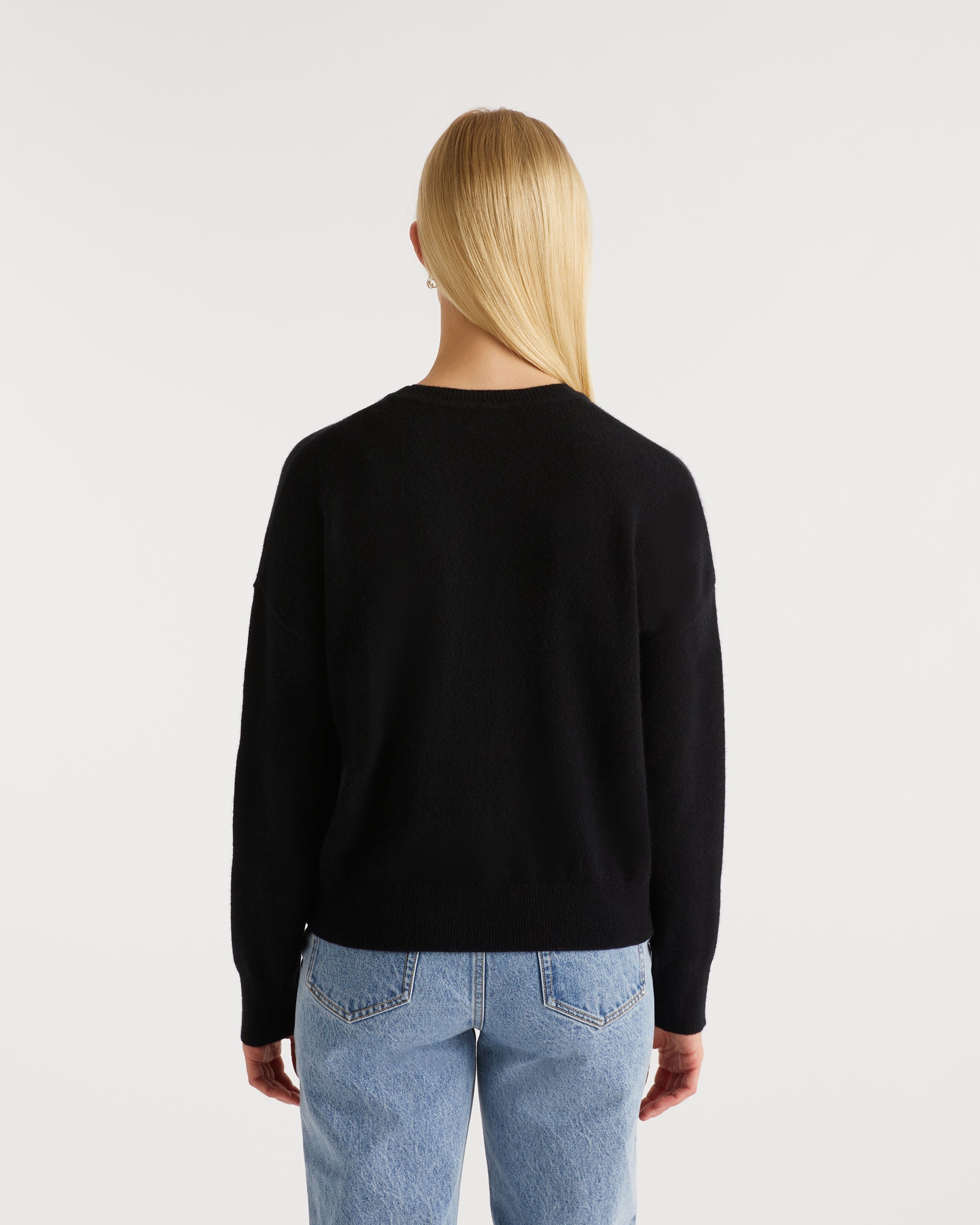 Pull oversize future lover Light en cachemire - Black
