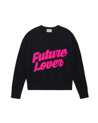 Pull oversize future lover Light en cachemire - Black