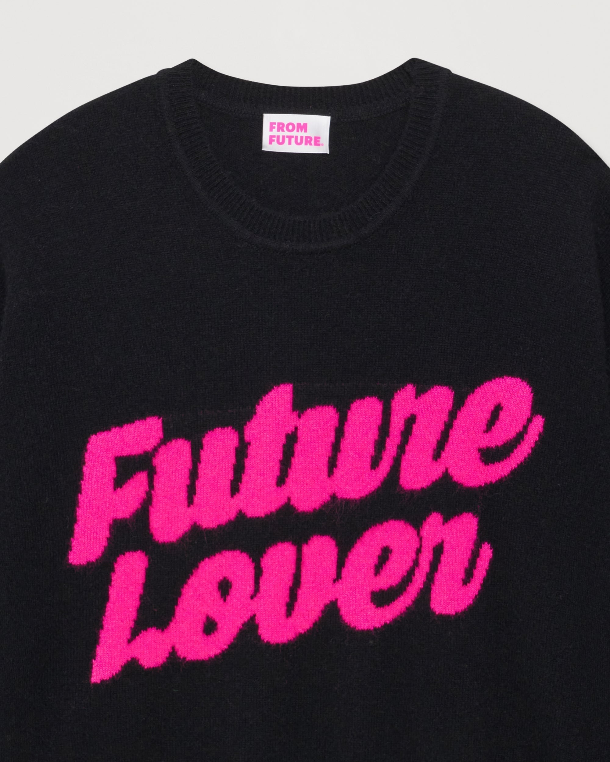 Pull oversize future lover Light en cachemire - Black