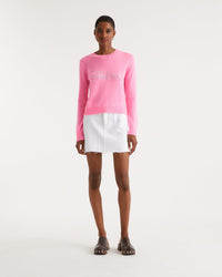 Pull Strass en cachemire - Party Pink