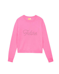 Pull Strass en cachemire - Party Pink