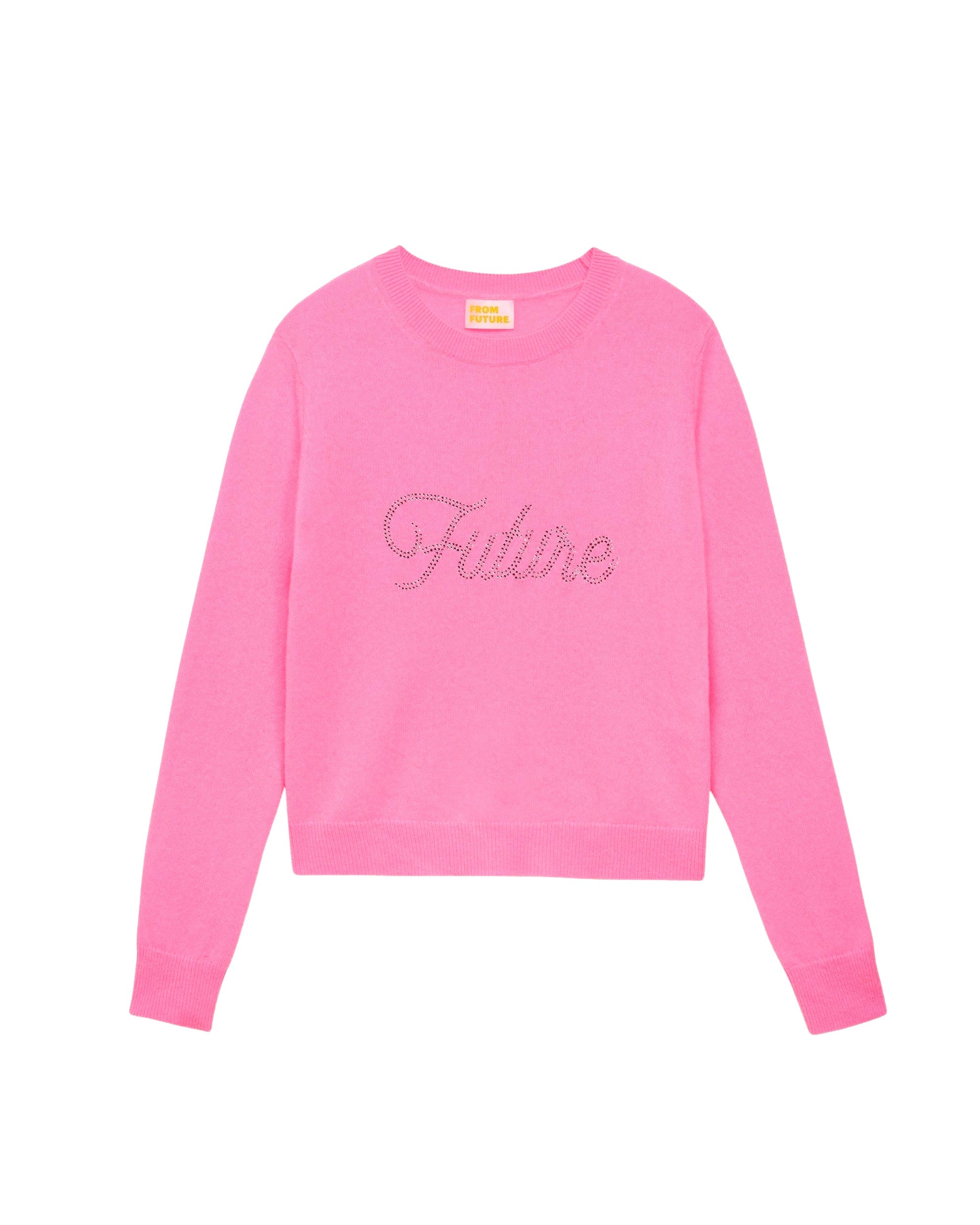 Pull Strass en cachemire - Party Pink