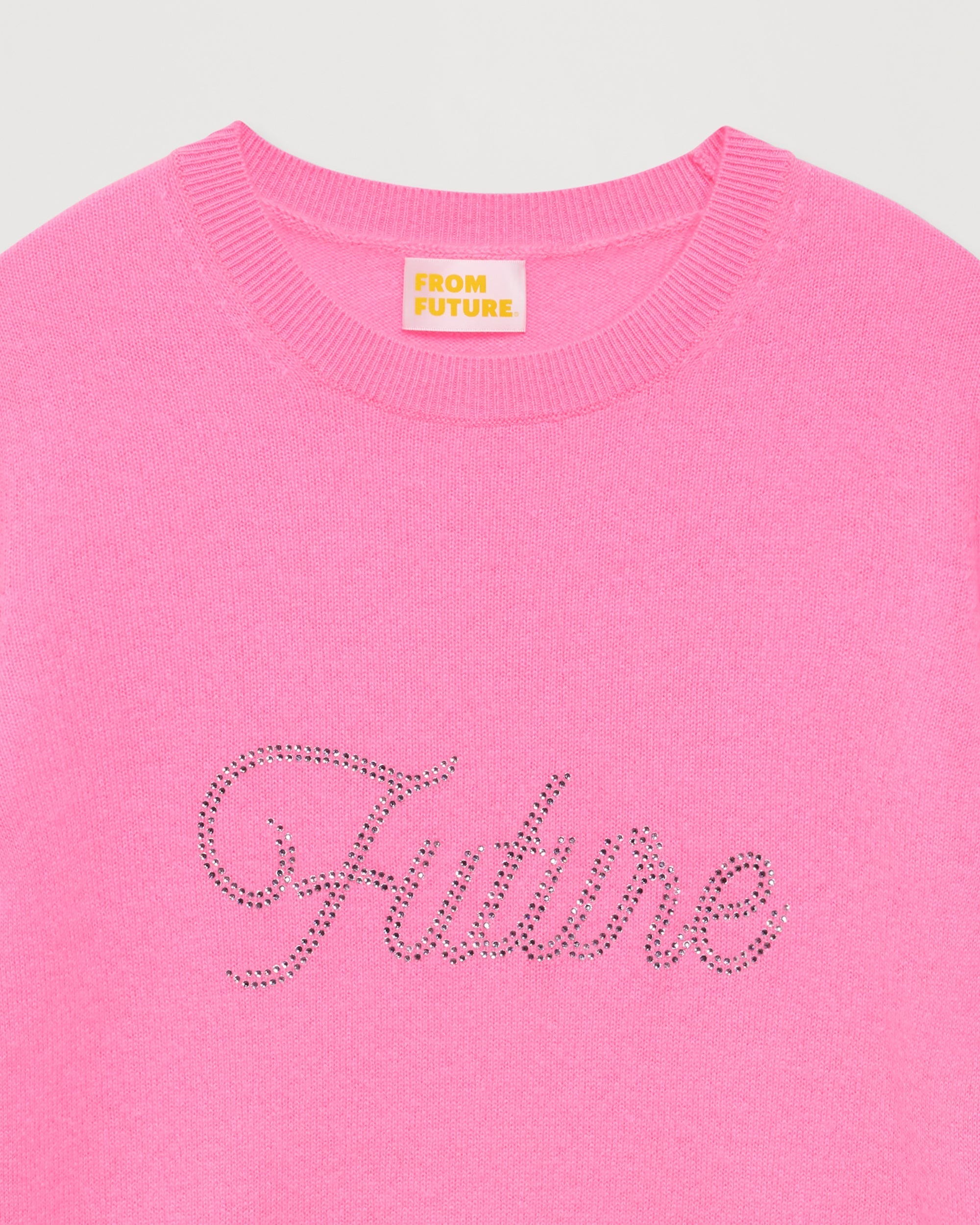 Pull Strass en cachemire - Party Pink