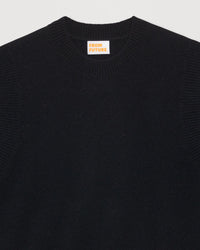 Pull sans manches à col rond classique en cachemire - Black