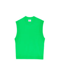 Pull sans manches à col rond classique en cachemire - Neon Green