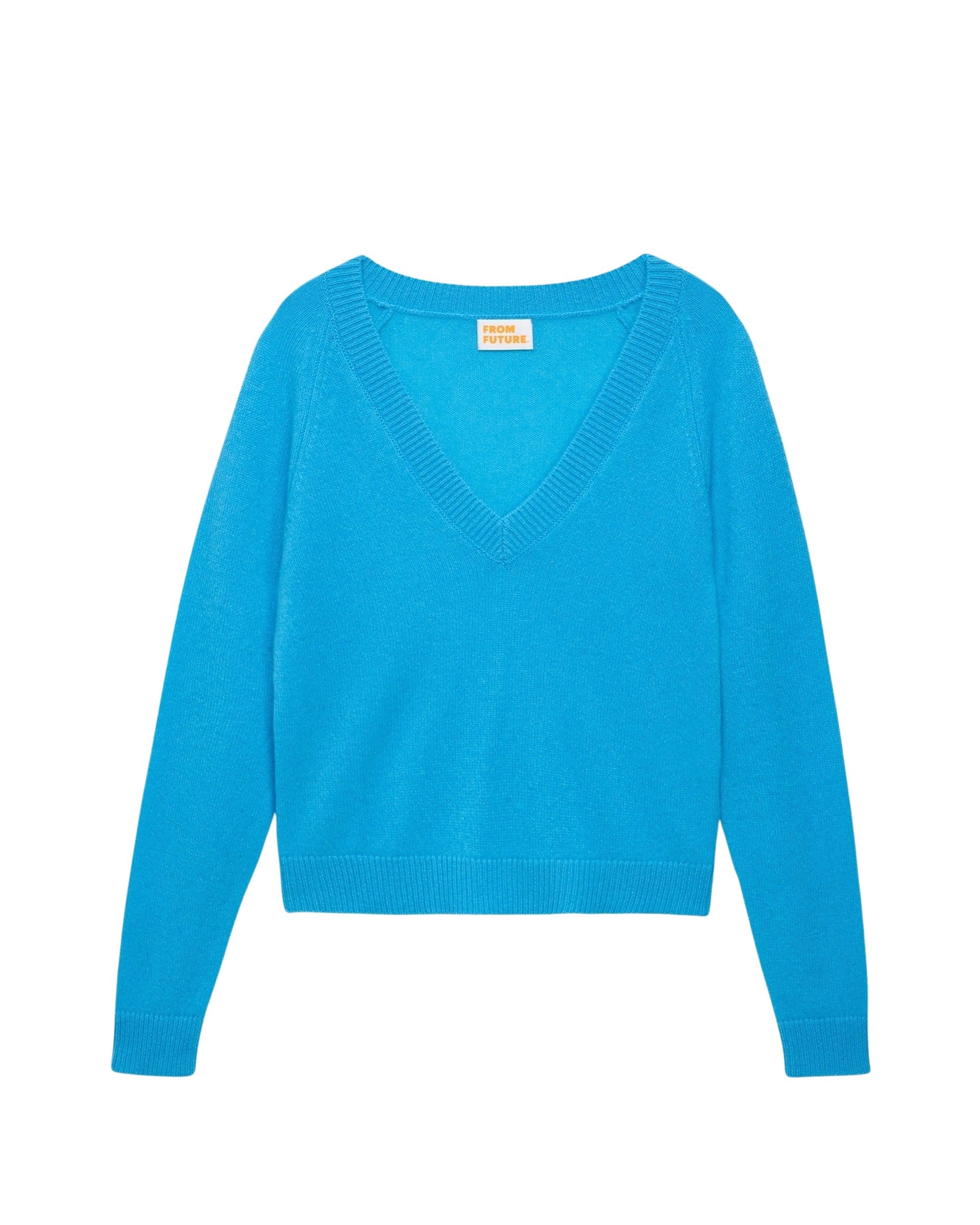 Pull à manches raglan Light en cachemire - Water Blue