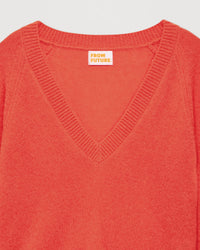 Pull à manches raglan Light en cachemire - Neon Orange