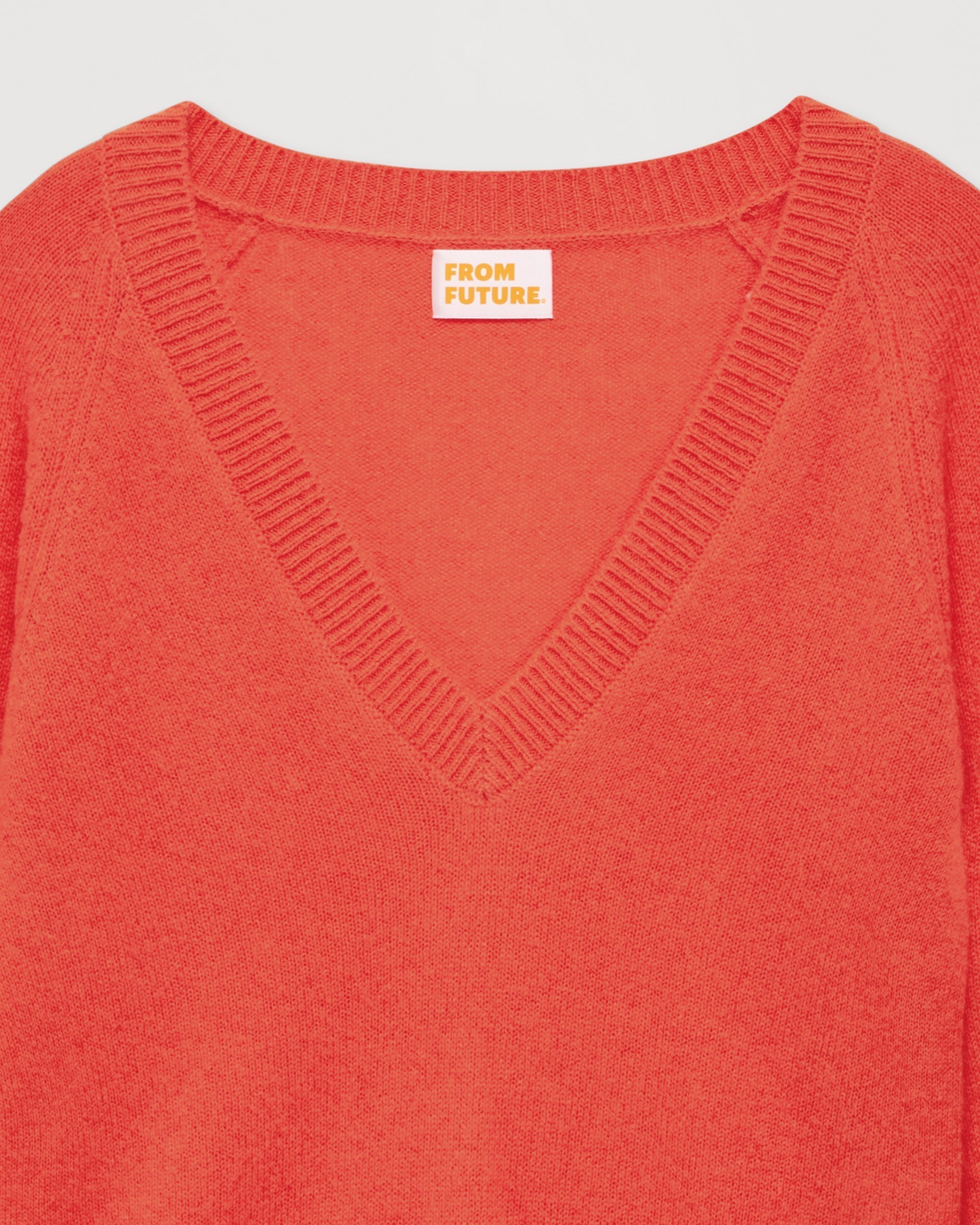 Pull à manches raglan Light en cachemire - Neon Orange