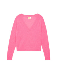 Pull à manches raglan Light en cachemire - Sunset Pink
